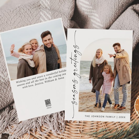 単エレガントにスタイリッシュ2 PHOTOクリスマスグリーティング シーズンカード