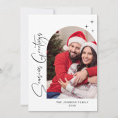 単エレガントにスタイリッシュ2 PHOTOクリスマスグリーティング シーズンカード (正面)