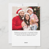 単エレガントにスタイリッシュ2 PHOTOクリスマスグリーティング シーズンカード (裏面)