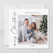 単エレガントにスタイリッシュ2 PHOTOクリスマスグリーティング シーズンカード (正面)
