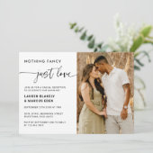 単エレガントにファンシー写真の駆け落ち 招待状 (スタンド正面)