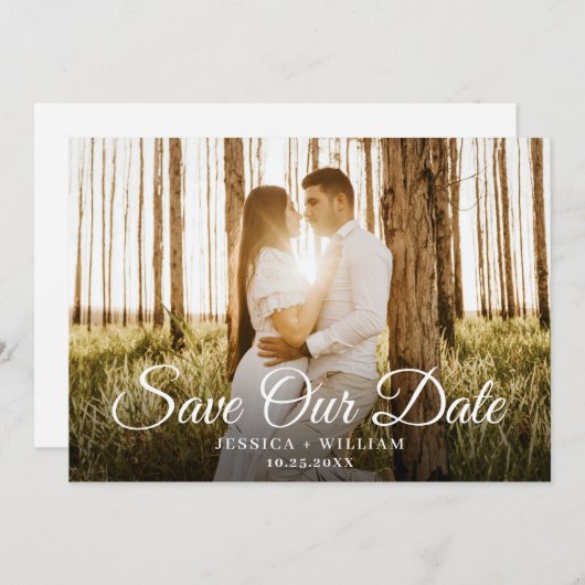 単エレガントに写結婚真 セーブザデート (正面/裏面)