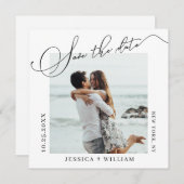 単エレガントに書結婚道の写真 セーブザデート (正面/裏面)