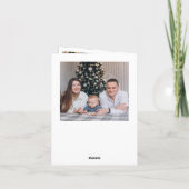 単エレガントに6スタイリッシュ写真クリスマスグリーティング シーズンカード (裏面)