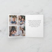 単エレガントに6スタイリッシュ写真クリスマスグリーティング シーズンカード (内部)