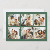 単エレガントに7写真スタイリッシュクリスマスグリーティング シーズンカード (裏面)