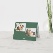 単エレガントに7写真スタイリッシュクリスマスグリーティング シーズンカード (裏面)