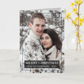 単エレガントに |モダンクリスマスフォトクラシックー カード (黄色い花)