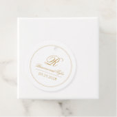 単エレガントクラシック金ゴールド結婚モノグラム フェイバータグ (インサイチュ)