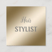 単エレガントモダンに～の金属金ゴールド名刺 スクエア名刺 (正面)