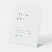 単エレガントモダン結婚開バー 台座サイン (正面)