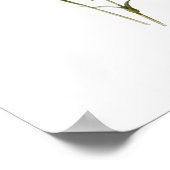 単エレガントヴィンテージ植物学プリントカーネーション ポスター (角)