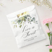 単エレガント水色ユーカリ結婚ス フェイバーバッグ (封をした状態)