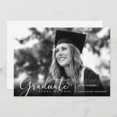 単エレガント級の大学院写真 案内状 (正面/裏面)