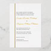 単エレガント金箔結婚式招待状 箔招待状 (正面)