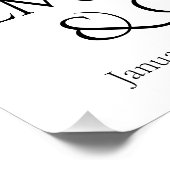 単クラシックに垂直結婚の歓迎サイン ポスター (コーナー)