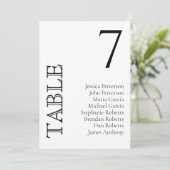 単クラシック位のチャートカード 招待状 (スタンド正面)