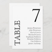 単クラシック位のチャートカード 招待状 (正面/裏面)