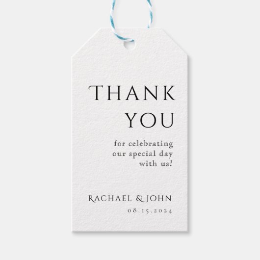 単クラシック結婚式の引き出物ラベル ギフトタグ (正面)