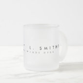 単シンプルなる名前 フロストグラスマグカップ (正面右)