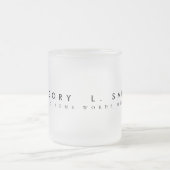 単シンプルなる名前 フロストグラスマグカップ (中央)