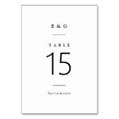 単スタイリッシュに |黒と白結婚の テーブルナンバー (裏面)