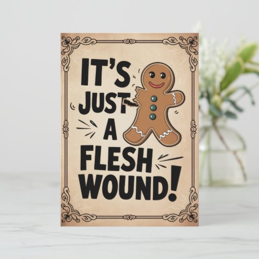 単パーソナライズされたなる傷口のおもしろいヴィンテージ シーズンカード (スタンド正面)