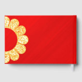 単パーソナライズされたに赤エレガントいグラマー ゲストブック (裏面)