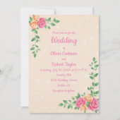 単パーソナライズされた純は最高のバラ 招待状 (正面)