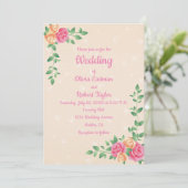 単パーソナライズされた純は最高のバラ 招待状 (スタンド正面)