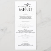 単ミニマル結婚に メニュー (正面)