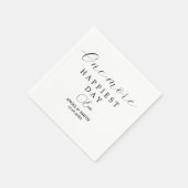 単ミニマル結婚のナプキン スタンダードカクテルナプキン (角)