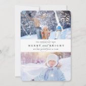 単メリーに | 2枚の写真のホリデーカード シーズンカード (正面)