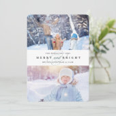 単メリーに | 2枚の写真のホリデーカード シーズンカード (スタンド正面)