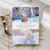 単メリーに | 2枚の写真のホリデーカード シーズンカード