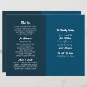 単モダンにトレンディー結婚式 プログラム (正面/裏面)