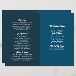 単モダンにトレンディー結婚式 プログラム