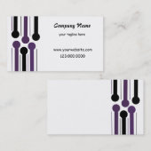単モダンに黒と紫 名刺 (正面/裏面)