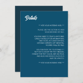 単モダンに、トレンディー結婚の詳細 エンクロージャーカード