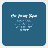 単モダンに、トレンディー結婚の スクエアシール (正面)