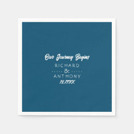 単モダンに、トレンディー結婚の スタンダードカクテルナプキン