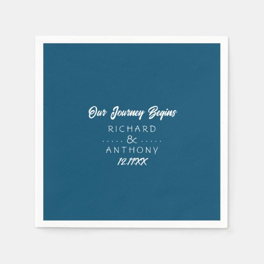 単モダンに、トレンディー結婚の スタンダードカクテルナプキン (正面)