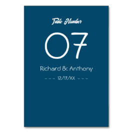 単モダンに、トレンディー結婚の テーブルナンバー