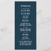 単モダンに、トレンディー結婚の プログラム (裏面)