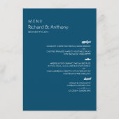 単モダンに、トレンディー結婚の メニュー (正面)