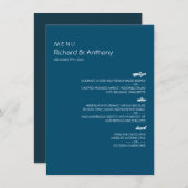 単モダンに、トレンディー結婚の メニュー (正面/裏面)