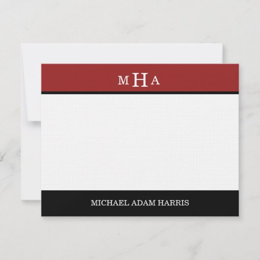 単モダン純卒業サンキューカード（赤） サンキューカード (正面)