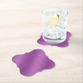 単モダン紫の無地のグラデーション波形パターン ペーパーコースター (インサイチュ)