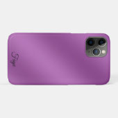 単モダン紫の無地のグラデーション波形パターン Case-Mate iPhoneケース (裏面(横))