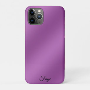 単モダン紫の無地のグラデーション波形パターン iPhone 11 PROケース